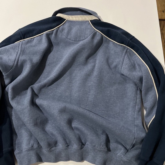 VINTAGE Taylor & Henry Golf Mens M Blue LONG Sleeve Polyester Cotton (B2) - Picture 3 of 3